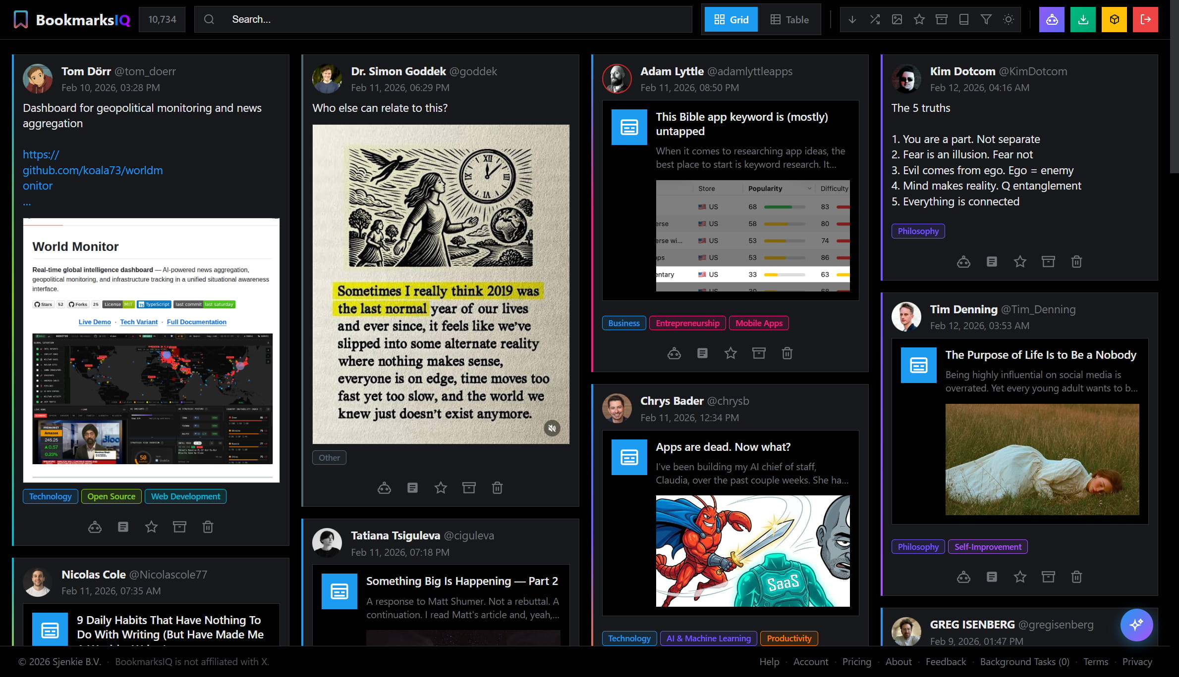 BookmarksIQ - AI-powered manager for your X bookmarks.